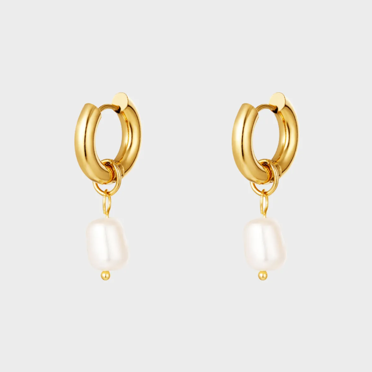 Winther Studio Chunky Pearl Hoops Sølv Outlet