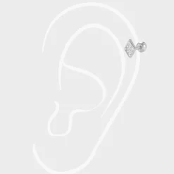 Winther Studio Crystal Diamond Piercing Sølv