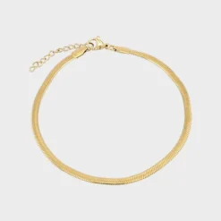 Winther Studio Flat Snake Ankelkæde Online