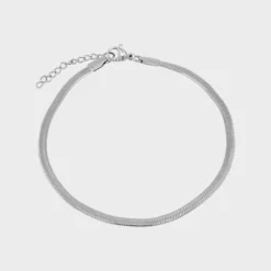 Winther Studio Flat Snake Ankelkæde Online