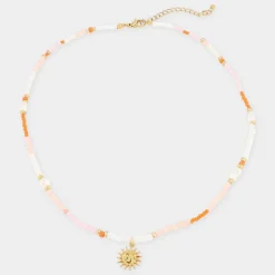 Winther Studio Golden Hour Halskæde lyserød/orange Clearance