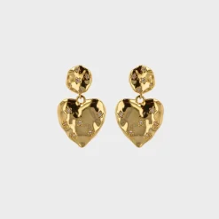 Winther Studio Heart Stone Øreringe Guld