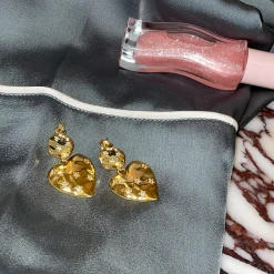 Winther Studio Heart Stone Øreringe Guld