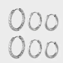 Winther Studio Hoop Mix Silvery Sølv Outlet