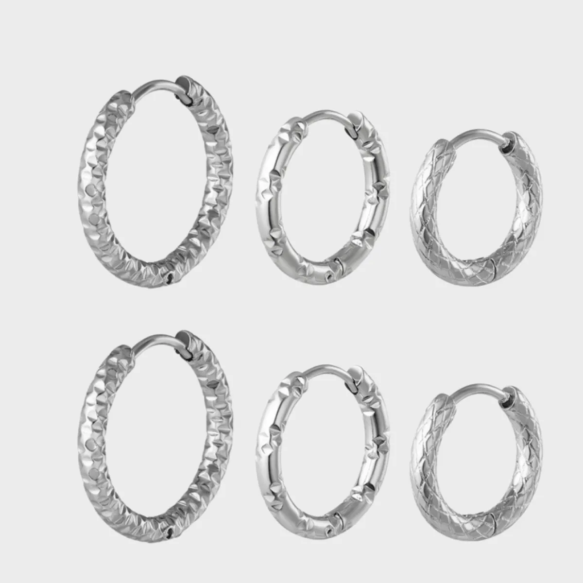 Winther Studio Hoop Mix Silvery Sølv Outlet