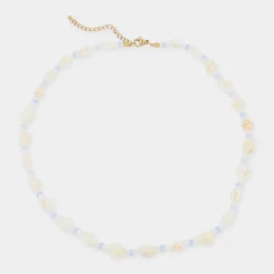 Winther Studio Ocean Shell Halskæde hvid/blå Hot