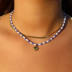 Winther Studio Okeanos Halskæde hvid/blå New