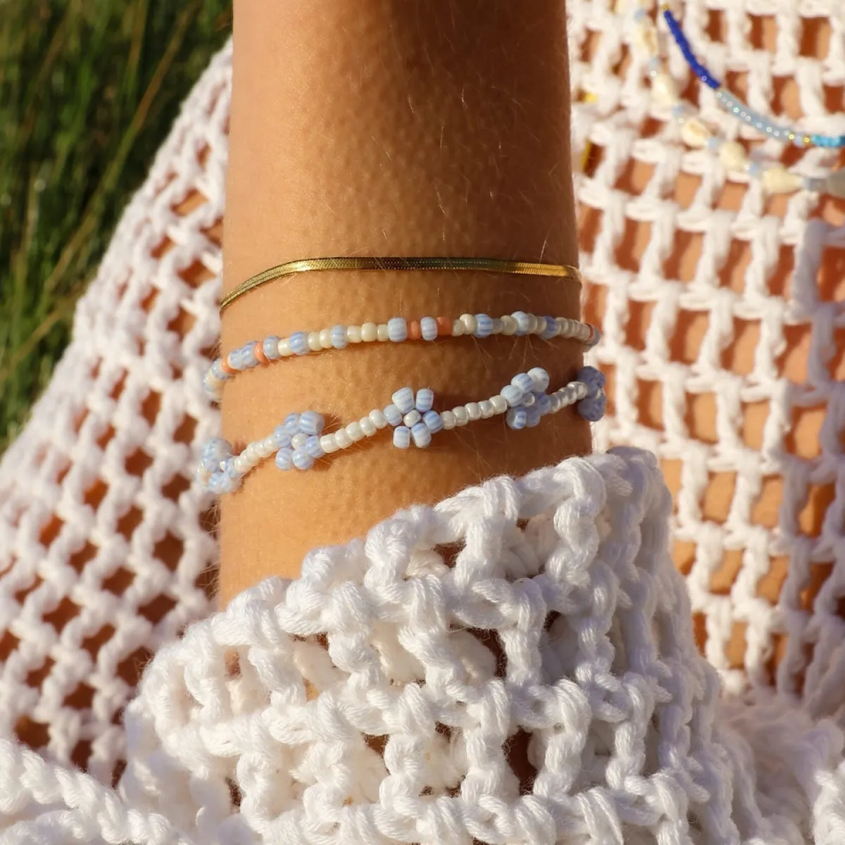 Winther Studio Paralia Armbånd hvid/blå Best