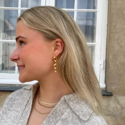 Winther Studio Twist Øreringe Hot