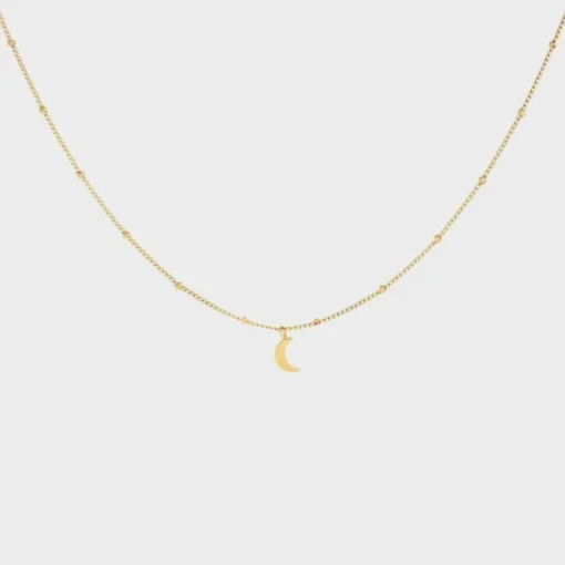 Winther Studio Elly Moon Halskæde Guld Outlet